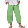 BIVENANT Elastic Waist Pants for Women Wide Leg Cropped Pants for Women Linen Pants for Women Cotton Pants for Women Capri Pants for Women Casual Summer Loose Pants for Women view 1