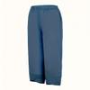 BIVENANT Navy Blue Elastic Waist Pants Wide Leg Cropped Pants Linen Pants Cotton Pants Capri Pants for Women Casual Summer view 3