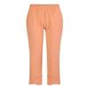 BIVENANT Orange Linen Pants for Women Cotton Pants Casual Summer Pants Capri Pants Elastic Waist Pants Wide Leg Trousers Cropped Pants view 2