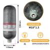 TUXING 4500psi Carbon Fiber Air Tank 2L (Empty Bottle)& Pcp Paintball Filling Station with Pressure Gauge Valve,Scuba Tank,Pcp Tank with Regulator Gauge for PCP Game view 2
