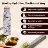 Copper Water Bottle for Drinking 34 oz Pure Copper Water Bottle Ayurvedic Water Bottle with Lid Leak Proof Joint Less Bottle Travel Bottle for Gym,Office Hiking Outdoor Bottle (2, Printed White) view 4