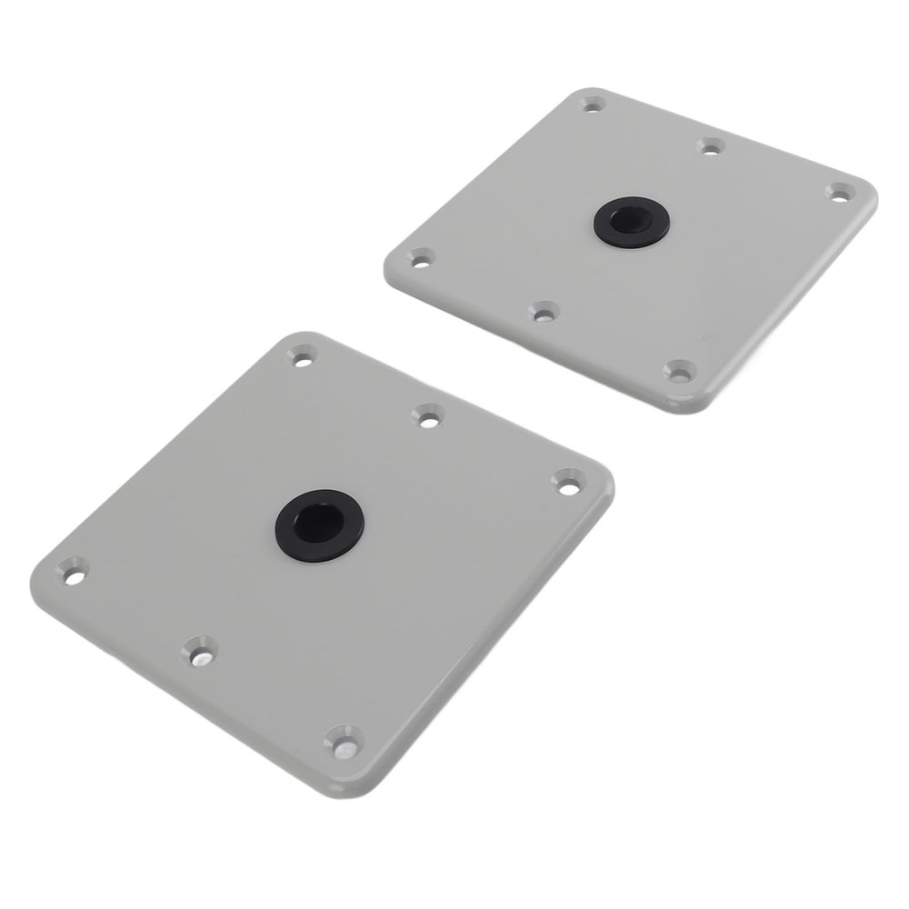 Health Gear Boat Seat Base 2PCS Boat Swivel Seats Base Pedestal, Solid Aluminium Alloy Boat Seat Pedestals Set 7x7 6 Screw Holes 3/4 Inch Pin Post Mounting Base for Marine Boat