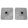 Health Gear Boat Seat Base 2PCS Boat Swivel Seats Base Pedestal, Solid Aluminium Alloy Boat Seat Pedestals Set 7x7 6 Screw Holes 3/4 Inch Pin Post Mounting Base for Marine Boat view 2