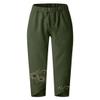 BIVENANT Linen Pants for Women Cotton Pants for Women Casual Summer Pants for Women Capri Pants for Women Elastic Waist Pants for Women Wide Leg Trousers for Women Cropped Pants for Women view 2