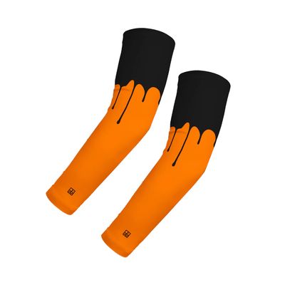DEHAHA Kids Youth Drip Arm Sleeves for Girls Boys Football Baseball Activities,Orange Youth Small