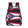 MDATT Ohio State Flag Backpacks Lightweight With 1 Main Compartment, Tote Shoulder Hiking Bag, Black view 1