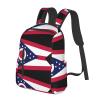 MDATT Ohio State Flag Backpacks Lightweight With 1 Main Compartment, Tote Shoulder Hiking Bag, Black view 2