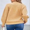 Dokotoo Womens Sweaters Fall Outfits 2025 Winter Clothing Turtleneck Oversized Sweater Long Sleeve Cable Knit Pullover Mock Neck Tops Casual Chunky Jumpers Plus Size Camel Brown Sweaters for Women XL view 2