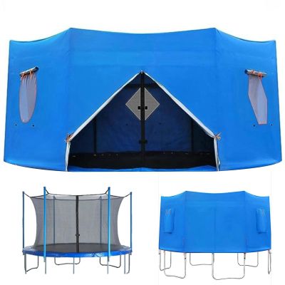 CUCUFA 8ft Trampoline Cover, Waterproof Oxford Cloth Trampoline Tent with Window and Skylight, Trampoline Canopy with Zipper and Strap Fit for 6 Straight Pole Trampoline, Trampoline Canopy