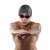 HAOZAIKEJI 2 Pack Swim Cap PU Waterproof Swimming Cap High Elastic Bathing Cap Men Women Swimming Beach Cap for Short Long Hair view 3