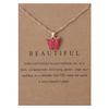 Nexoluxa Butterfly Necklaces for Women Pink Gifts Pendant Necklace Cute Colorful Butterfly Necklace Jewelry Age 12 Friendship Gifts with Wish Card A - Red view 1