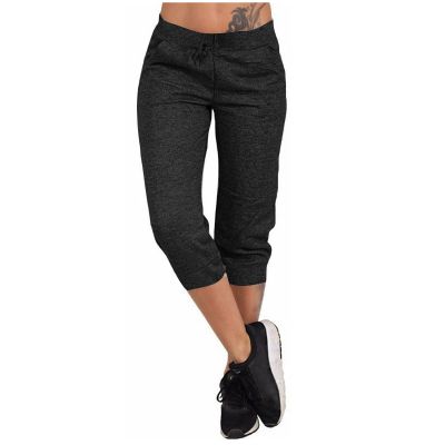 Womens Cargo Capri Pants with Pockets Lightweight Joggers Yoga Hiking Pants Workout Sweatpants Summer Casual Trousers