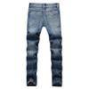 Men's Casual Distress Jeans Straight Fit Washed Denim Pants Destroyed Ripped Tapered Vintage Jean (Blue,34) view 2
