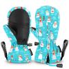 Andake Kids Ski Mittens Gloves Waterproof&Breathable Winter Warm Snow Gloves for Ages 1-10 Toddler Baby Girls and Boys(Snowman,XXS(Fits 3-6Y)) view 1