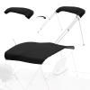 Mionovity 3 Bow Bimini Top Replacement Canvas with Light Hole & Storage Boot, Heavy Duty Waterproof 900D Durable Marine Sun Shade Bimini Top Canvas Only Without Frame, 6'L 67"-72" W Black, No Frame view 1