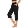 Women Womens Cargo Capris Summer Casual Drawstring High Waisted Hiking Jogger Pants Lightweight Outdoor Cotton Capri Pants view 2