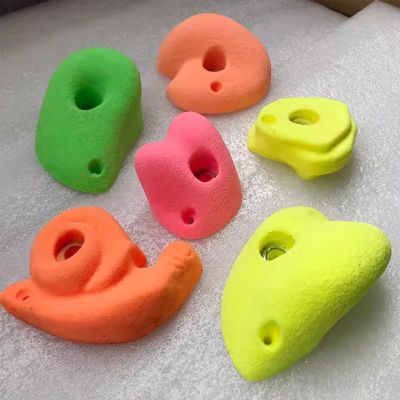 Indoor Outdoor PU Rock Climbing Holds, 5 Pack Kids Climbing Holds for Brick Wall/Wood Planks, Home Gym Playground DIY Climbing Wall for Improved Grip (Color : 5pcs, Size : Plank Installation)