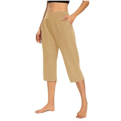 Womens Cargo Capri Pants with Pockets Lightweight Joggers Yoga Hiking Pants Workout Sweatpants Summer Casual Trousers