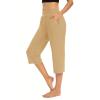 Womens Cargo Capri Pants with Pockets Lightweight Joggers Yoga Hiking Pants Workout Sweatpants Summer Casual Trousers view 2