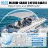Mionovity 3 Bow Bimini Top Replacement Canvas with Light Hole & Storage Boot, Heavy Duty Waterproof 900D Durable Marine Sun Shade Bimini Top Canvas Only Without Frame, 6'L 54"-60" W Grey, No Frame view 2