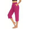 2024 Womens Cargo Capri Pants with Pockets Lightweight Joggers Yoga Hiking Pants Workout Sweatpants Summer Casual Trousers view 2