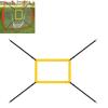 loyliawa Strike Zone Target for Baseball Softball Net with Hooks, Baseball Net for Batting, Throwing Pitching Hitting Batting Catching Practice Target, Pitcher Accuracy Training Tools Yellow view 1