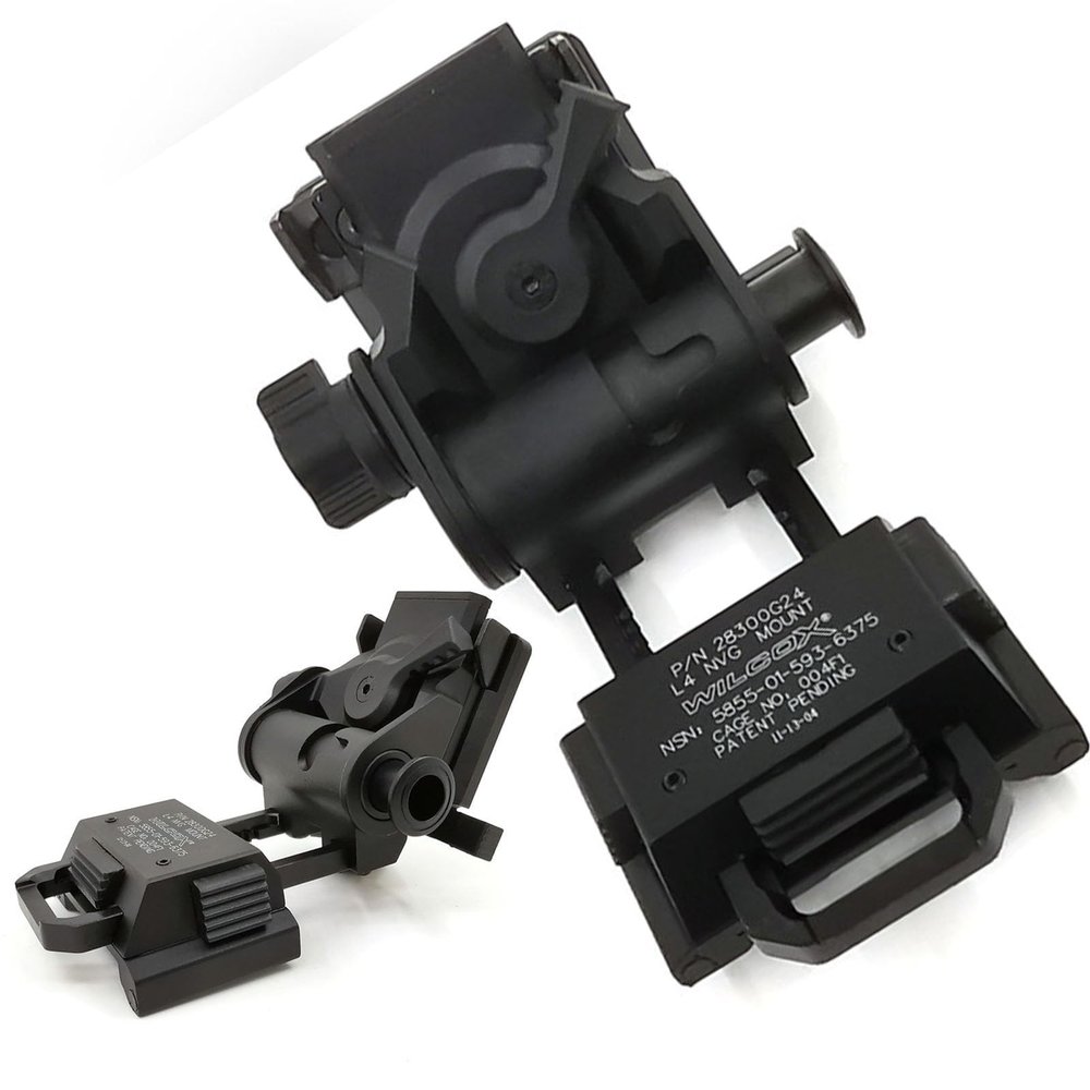 HMWOKPOT Aluminum Night Vision Goggles NVG Mount for PVS14/15/18 g24 Mount - NVG Metal Helmet Mount for CS Games,Black