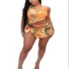 LROSEY Women's Summer Floral Halter Mini Dress Bodycon Cutout Backless Short Ruched Party Club Night Beach Cover Up Dresses view 1