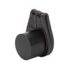 POENVFPO Billiard Cue Chalk Holder, Magnetic Aluminum Alloy Pocket Billiard Chalk Holder with Leather Clip Pool Cue Snooker Accessory Black view 1