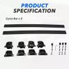 YHELI 2PCS Aluminum Crossbar Fits for Sequoia 2023 2024 Cross Bar Roof Rack, black, nfbd38 view 3