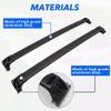 YHELI 2PCS Aluminum Crossbar Fits for Sequoia 2023 2024 Cross Bar Roof Rack, black, nfbd38 view 4