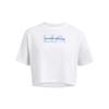 Under Armour Womens Boxy Crop Branded Short Sleeve T-Shirt - Quick Drying SM view 3
