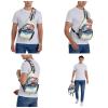 BTCOWZRV Fish Pattern Sling Backpack for Women Men Cross Chest Bag Diagonally Crossbody Shoulder Bag Travel view 2