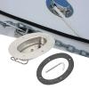 FLEXMAN Stainless Steel Chain Deck Pipe with Rubber Gasket, 6.X4.47in Base 4.3X2.31in Hole Marine Yacht Accessories for Storing Anchor Chains or Ropes Below Decks view 4