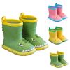 Baby Toddler Cute Dinosaur Rain Boots Children Pull on Water Shoes Boys Girls Cartoon Animals Anti Slip Shoes (Pink, 13 Little Child) view 3