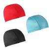 3pcs Elastic Swim Caps, Unisex Nylon Swimming Caps Anti-Slip Fabric Bathing Caps Swimming Pool Hat for Women Men Kids Boys Girls Long & Short Hair (Black, Red, Blue) view 1