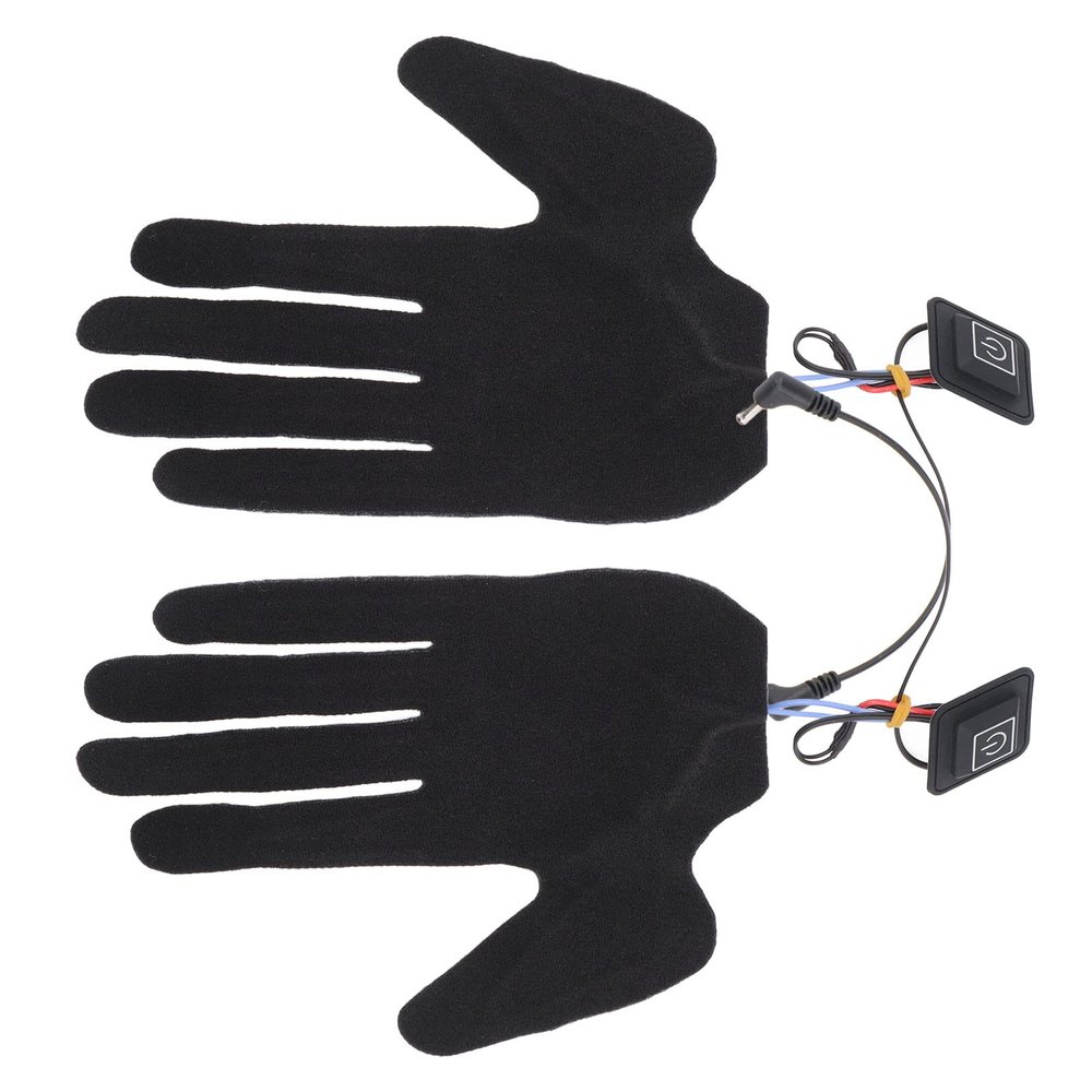 WGFOIP 2Pcs Electric Heating Gloves Pads, 5 Finger Glove Heating Sheet Unisex Thermal Gloves with 3 Adjuatable Gears for Outdoor Skiing Cycling