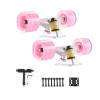 GXBHSP Skateboard Trucks Set 4 Pcs Pack Wheels Longboard Wheels for Cruising Street Wheel 60mm with Skateboard Bearings Skateboard Pads Skateboard Tool (Pink) view 1
