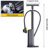 beisup Bike Pump Portable, Inflator Bicycle Floor Pump with high Pressure Buffer Easiest use with Both Presta and Schrader Bicycle Pump Valves, 130Psi, Durable Steel,Digital view 2