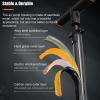 beisup Bike Pump Portable, Inflator Bicycle Floor Pump with high Pressure Buffer Easiest use with Both Presta and Schrader Bicycle Pump Valves, 130Psi, Durable Steel,Digital view 4