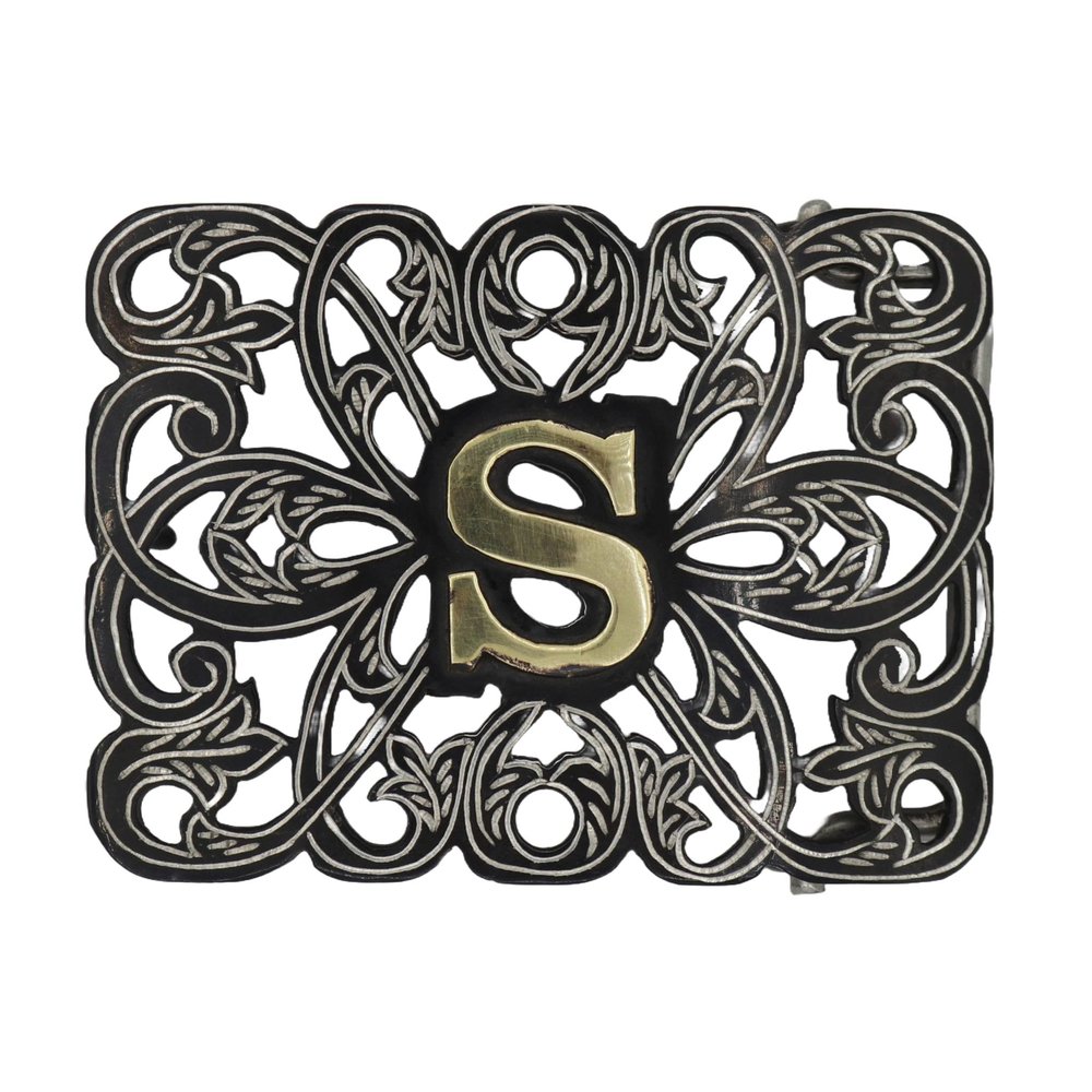 M-Royal Saddles Hebilla Pavonada S Negra Charro Buckle