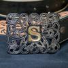 M-Royal Saddles Hebilla Pavonada S Negra Charro Buckle view 2