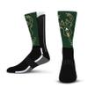 For Bare Feet NBA MILWAUKEE BUCKS Logo Zoom Mesh Crew Sock Size Large view 1