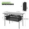 Outdoor Folding Portable Picnic Camping Table, Aluminum Roll-up Table with Easy Carrying Bag, with Mesh Storage Bag for Indoor,Outdoor,Camping, Beach,Backyard, BBQ, Party, Patio, Picnic(medium) view 3