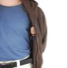 Barsony Black Leather Cross Harness Vertical Shoulder Holster for Uberti Cattleman Left view 3
