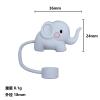 Elephant Straw Cover for Stanley 40&30 Oz Cup, 10mm Silicone Straw Covers Cap for Stanley Cup Accessories, Cute Topper for Tumblers, Cap Stopper for Reusable Straws Tip LidsDM530 view 2