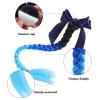GLEAVI Helmet Pigtails with Bow Knot: Ponytail Bicycle Helmet Gradient Ramp Braids Ponytail with Suction Cup(not Included) view 4