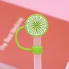 Green lemon Straw Cover for Stanley 40&30 Oz Cup, 10mm Silicone Straw Covers Cap for Stanley Cup Accessories, Cute Topper for Tumblers, Cap Stopper for Reusable Straws Tip LidsDM567 view 2
