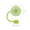 Green lemon Straw Cover for Stanley 40&30 Oz Cup, 10mm Silicone Straw Covers Cap for Stanley Cup Accessories, Cute Topper for Tumblers, Cap Stopper for Reusable Straws Tip LidsDM567 view 3