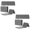 BalanceFrom 2-Pack 10x4 Feet 4-Panel Folding Gymnastics Mat, Gray 2-Inch Thick Pad with Vinyl Surface and Carrying Handles for Tumbling, Yoga, Pilates, Home Workouts, and Martial Arts